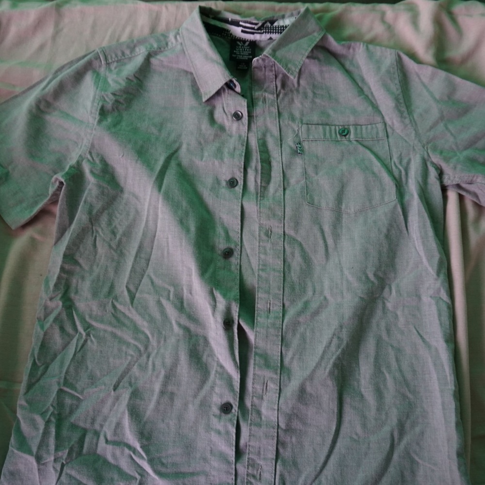 Boys grey button down shirt